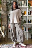 Basso Baby Cord Tiered Cuff Pant Earth